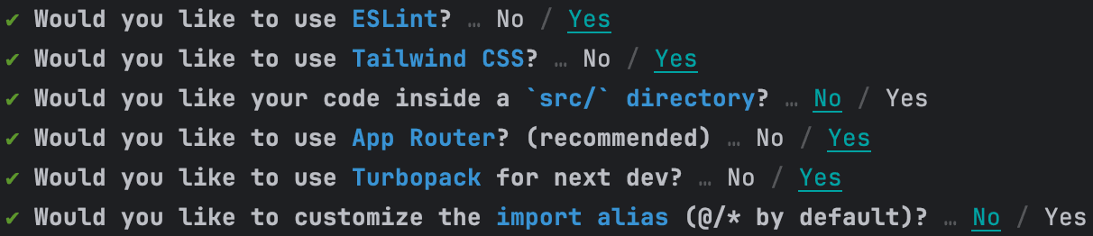 npx create-next-app@latest