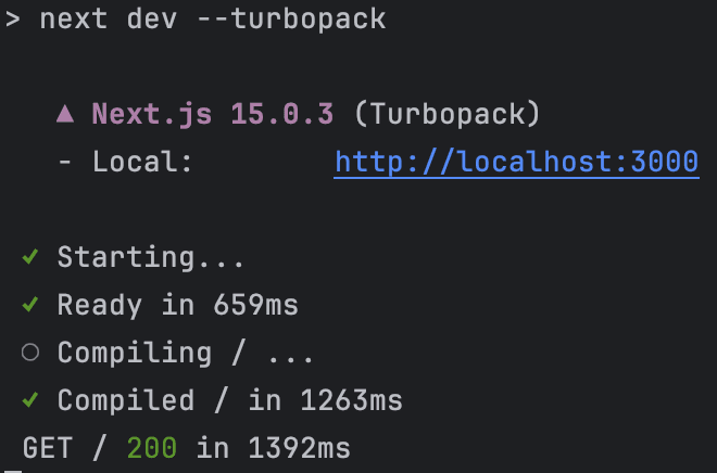 next dev --turbopack